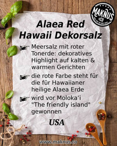 Alaea Red Hawaii Salz Infoblatt