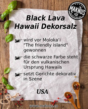 Lade das Bild in den Galerie-Viewer, Black Lava Hawaii Salz Infoblatt
