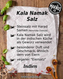 Kala Namak Salz Infoblatt