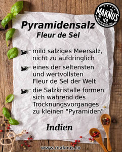 Pyramidensalz Fleur De Sel Infoblatt